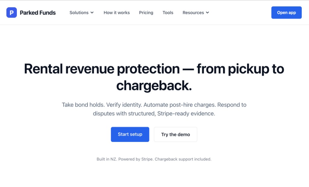 Parked Funds — project screenshot